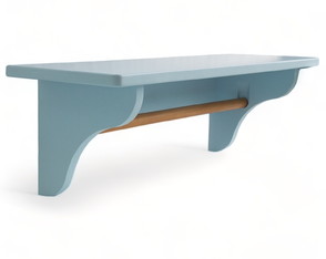 Prateleira Porta Fraldas Azul Varão mdf Pintado Reforçado