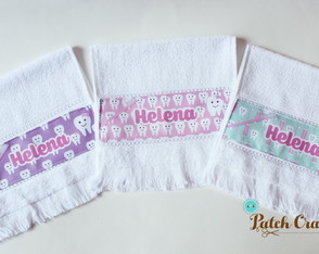 Kit com 3 Toalhinhaa Escolares Lancheira Higiene Bucal