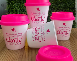 20 Copo Eco Personalizado de Café 300ml