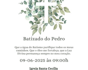 Convite Digital de Batizado
