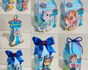 Kit 50 Caixinhas Patrulha Canina Menino (pegue e Monte)!!