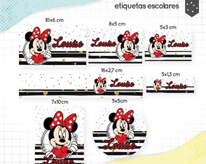 Etiqueta Escolar Minnie - Arquivo Digital