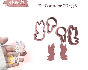 Cortador e Marcador Borboletinha - 6 Peças - 3,5cm - Co 1758