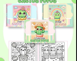 Livro para Colorir - Cactos Fofos