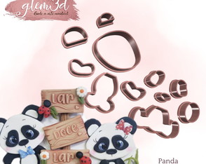 Cortador Panda - 5 cm - 11 Peças - Co 492