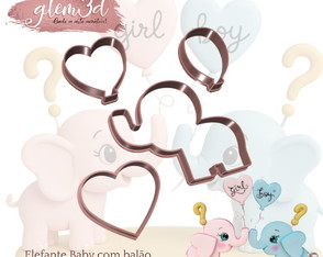 Cortador Elefante - 4cm - 4 Peças - Co 500