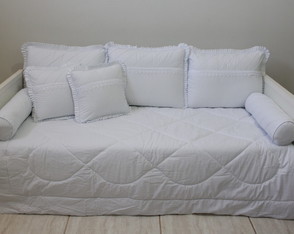 Kit Cama Babá Unissex 08 Peças Branco