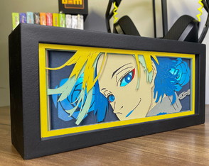 Luminária Anime 3d Light Box Blue Lock Michael Kaiser