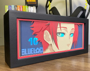 Luminária Anime 3d Light Box Blue Lock Sae Itoshi