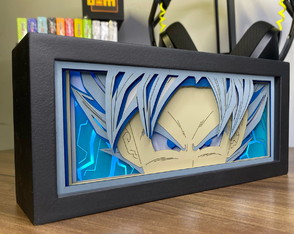Luminária Anime 3d Light Box Dragon Ball Super Goku Blue