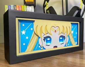 Luminária Anime 3d Light Box a Navegante da Lua Sailor Moon