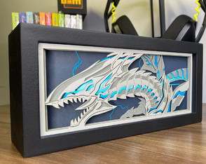 Luminária Anime 3d Light Box Yu-gi-oh Dragão Branco Olhos Az