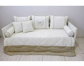 Kit Cama Babá 08 Peças Cavalinho Palha com Cáqui