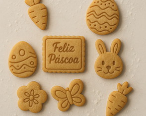 Kit de Cortadores de Biscoito de Páscoa 5 cm