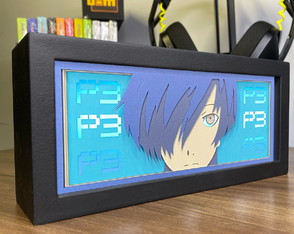 Luminária Anime 3d Light Box Persona 3 Makoto Yuki