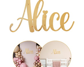 Nome em Acrílico Espelhado Personalizado - 80cm