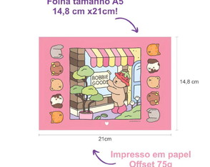 Livro de Colorir Bobbie Goods 20 Folhas Caderno de Desenh
