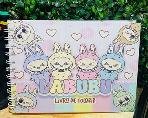 Livro de Colorir Labubu 50 Folhas 120gr Capa Dura
