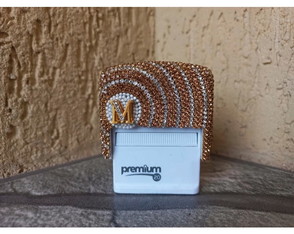 Carimbo com Strass Personalizado Inicial Tamanho Mèdio
