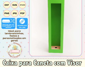 Arquivo Corte Silhouette Caixa para Caneta com Visor 2