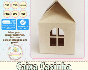 Arquivo de Corte Silhouette Caixa Casinha Modelo 1