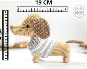 Cachorrinho Salsichinha em Crochê - Amigurumi