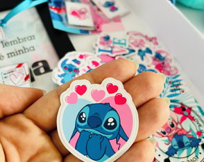 Adesivos Stitch + Card Colorir Bobbie Goods Stitch e Angel