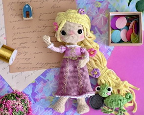 Rapunzel (enrolados) em Crochê - Amigurumi