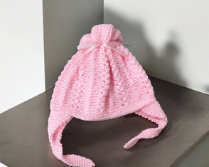 Gorro Tapa Orelha para Bebê Rosa