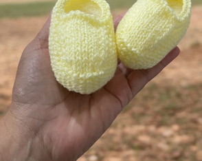 Sapatinho para Bebê Amarelo Bebê