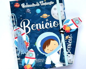 Caderneta de Vacina Saúde Bebê Personalizada Astronauta