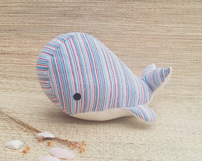 Almofada Infantil Baleia Azul e Vermelha