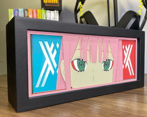 Luminária Anime 3d Light Box Darling In The Franxx Zero Two