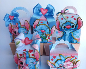 Kit Personalizado Stitch e Angel (15 Unidades)