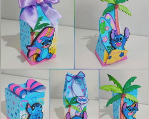 Kit Festa Papelaria Personalizada Stitch e Lilo 15 Unidades