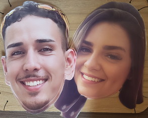 10 Máscaras Personalizadas para Casamento Padrinhos e Noivos