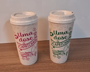 Copo Eco Fibra de Bambu 450ml Tampa Bucks Personalizado