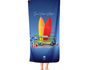 Seu Verão com Estilo Toalha de Praia com Nome Tfe04