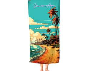 Toalha de Praia Personalizada: Coloque Seu Nome Aqui! Tfe13