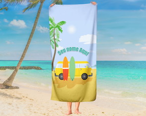Toalha de Praia Personalizada: Coloque Seu Nome Aqui! Tfe23