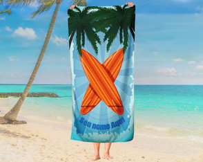 Toalha de Praia Personalizada: Coloque Seu Nome Aqui! Tfe25