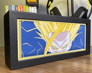 Luminária Anime 3d Light Box Dragon Ball Gohan Saiyajin