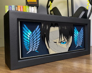 Luminária Anime 3d Light Box Attack On Titan Levi Ackerman 1