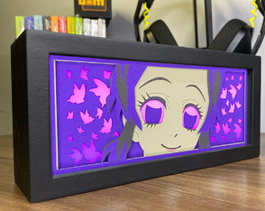 Luminária Anime 3d Light Box Kimetsu Demon Shinobu Kocho