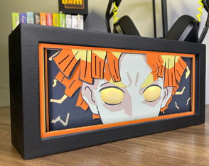 Luminária Anime 3d Light Box Kimetsu Demon Zenitsu Agatsuma