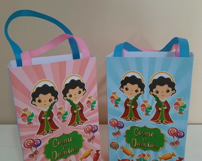 Sacolinhas Personalizadas Cosme e Damião para Lembrancinhas
