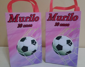 Sacolinhas Personalizada Futebol para Lembrancinhas