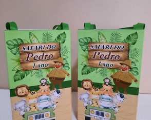 Sacolinhas Personalizadas Safari para Lembrancinhas
