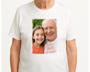 1 Camiseta Dia dos Avós com a Foto do Vovô com o Neto Neta 1 Camiseta Dia dos Avós com a Foto do Vovô com o Neto Neta