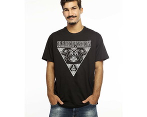 Camiseta Masculina Preta Manga Curta Skate Hardivision